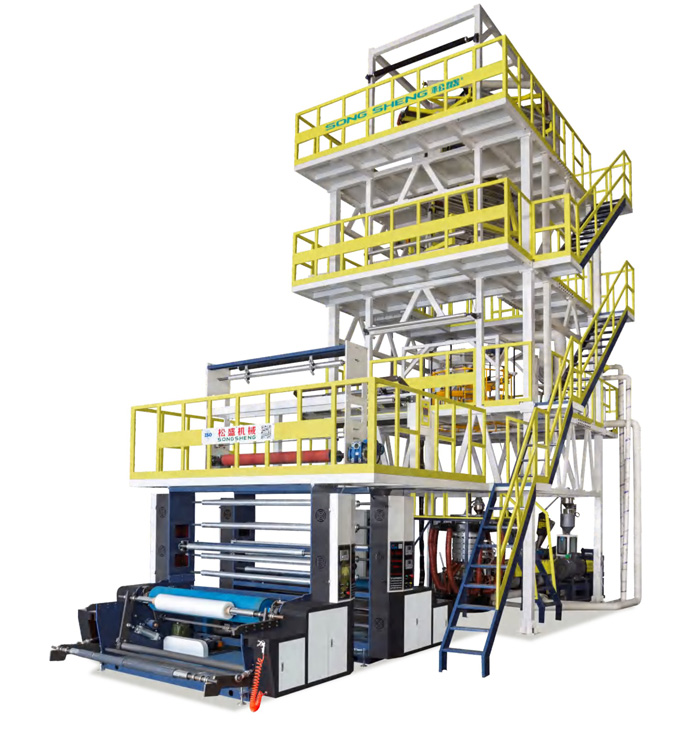 SS-GS-3L High Speed ABC Three-Layer Co-Extrusion Film Blowing Machine